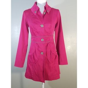 NWOT - Pink Grass Collection Trench - Sz S